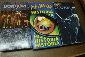 3 VHS TAPES BON JOVI, ERIC CLAPTON, & DEF LEPPARD - Bild 1 von 8