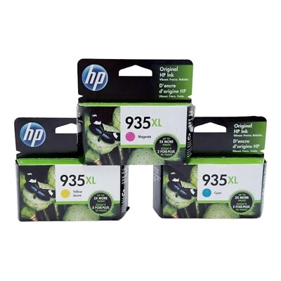 Nuevo carro de tinta genuino HP 935XL color 3PK Officejet 6230 6830 6835 - caduca 23/24 Foto 1 de 4