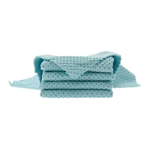 5 Pcs Kitchen Hand Towels Dish Cloths Reusable Dishcloths 9.84"x9.84" Lake Blue - Picture 1 of 7