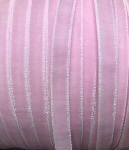  Stretch Velvet Elastic Ribbon ~ 10mm Wide ~ In Light Pink 