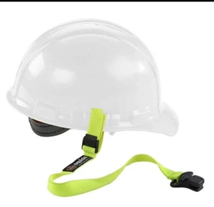 3 X ERGODYNE SQUIDS 3155 ELASTIC HARD HAT LANYARD WITH CLAMP - LIME (19155) - Picture 1 of 2