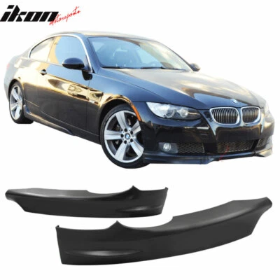 Fits 07-10 BMW E92 E93 3-Series Coupe Pre LCI 2PCS Front Bumper Lip Splitters PP - Image 1 of 4