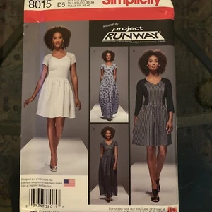 Simplicity Pattern 8015 Project Runway Short Maxi Dress Misses Size 4 6 8 10 12 - Bild 1 von 2