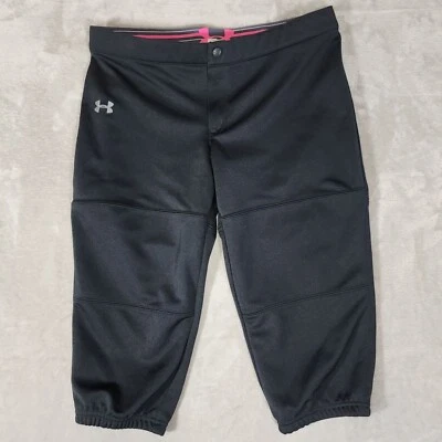 Under Armour Softball Pants Girls Youth Extra Large YXL Black Baseball Sports - Image 1 of 4