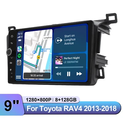 Radio de coche inalámbrica Carplay y Android para Toyota RAV4 2013-2018 8+128G 9 pulgadas Foto 1 de 4