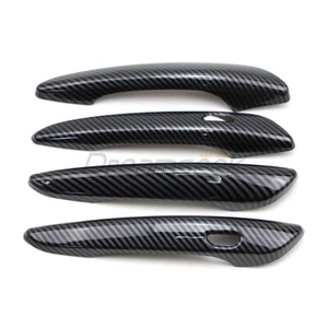 Door Handle Cover For Mazda 3 BP 2019+ Carbon Fiber Look With 2 Smart Keyhole - Picture 1 of 9