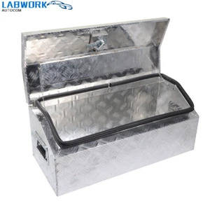 30"X13"X13" Heavy Duty 5 Bar Tread Tool Box Bed RV Trailer Storage w/ Lock Keys - Picture 1 of 13