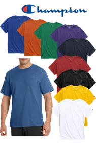 New Authentic Champion Men's Short Sleeves Classic Jersey Tee T0223  - Picture 1 of 14