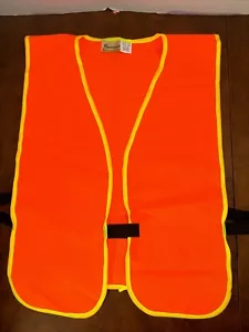 VTG Breaux Hunter Safety Vest Blaze Orange Men's Nylon Hunting Made In USA NOS - Picture 1 of 11