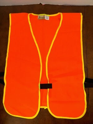 VTG Breaux Hunter Safety Vest Blaze Orange Men's Nylon Hunting Made In USA NOS - Image 1 of 4