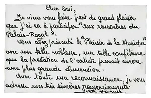 RAR! "Tour de France" Yvette Horner handgeschriebener Brief auf einer 3x5 Visitenkarte - Bild 1 von 2