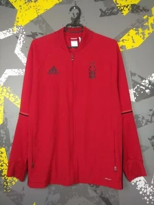 Nottingham Forest Training Jacket With Zipped Red Adidas Polyester  Size L ig93 - Picture 1 of 18