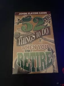 Carte da gioco Jumbo "52 cose da fare quando si va in pensione" nuove/sigillate - ottimo regalo! - Foto 1 di 6