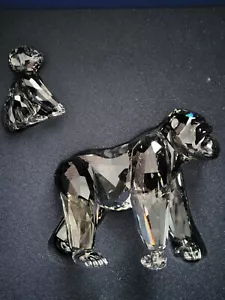 Swarovski Gorillas Mother Cub Crystal Figurine Brand New in Box Mint 952504 COA - Picture 1 of 5