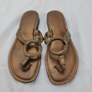 Eddie Bauer Gold Flip-Flops Women's US 9.5 Sandals - Picture 1 of 6