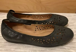 Neue Josef Seibel Damen Leder Schuhe, Flats, Slipper, dunkelblau, Größe 37 (US 6) - Bild 1 von 7