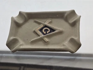 Vintage 1952 Free Mason's Masonic Porcelain Asttray Rare One 5x3in Guild - Picture 1 of 3