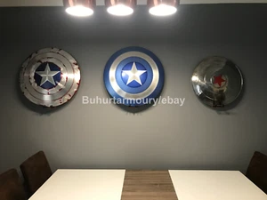 1:1 Avengers Metal Shield Authentic Replica Medieval Captain America Pack of 3 - Picture 1 of 3
