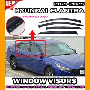 WINDOW VISORS for 2021 → 2025 Hyundai Elantra / DEFLECTOR RAIN GUARD VENT SHADE - Bild 1 von 5
