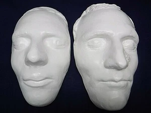 Lebensgroße hydrokalische Repliken von Original Joseph & Hyrum Smith Todesmasken LDS - Bild 1 von 6