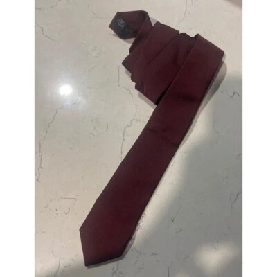 Express Burgundy Necktie Classic Business Formal Dress Career Interview - Image 1 of 2