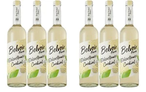 Belvoir Farm Elderflower Cordial Non-Alcoholic Drink 3x, 6x500ml - Picture 1 of 11