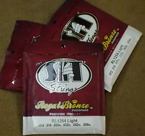 A 3-Pack of S.I.T. RL1254 Light Acoustic Guitar Strings - Picture 1 of 2