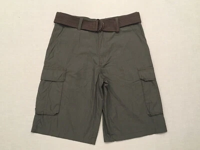 Pantalones Cortos de Carga Beverly Hills Polo Club Para Hombre Gris/Negro Punto Cinturón Algodón, Talla 30 Foto 1 de 4