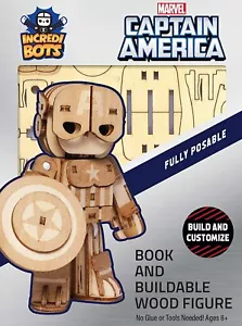 Captain America - Incredibots - Bois Modèle - Tout Neuf - INCREDIBUILDS 84376 - Picture 1 of 3