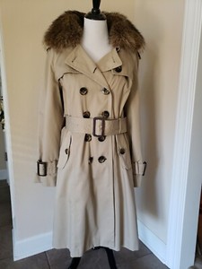 audrey classic double breasted trench coat with detachable flannel liner & hood