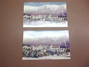 2 Vintage Large Mt Washington Hotel NH Postcards by W.W. Visser 4 1/2" x 7 1/2" - Picture 1 of 6