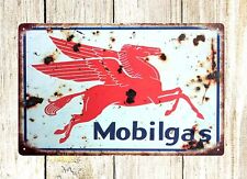  Mobil oil pegasus gas tin metal sign antique metal tins