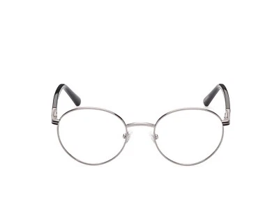 GUESS GU50043 Silver & Black 010 Round Metal Optical Eyeglasses Frame 51-20-145 - Image 1 of 4