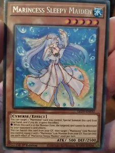 (192) YU-GI-OH Marincess Sleepy Maiden rara scheda Monster LED9-EN032 - Foto 1 di 1