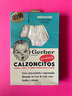 Mexican Vintage GERBER CALZONCITOS Medium Vinyl Diaper Feb 1975 Sticker • 81.51$