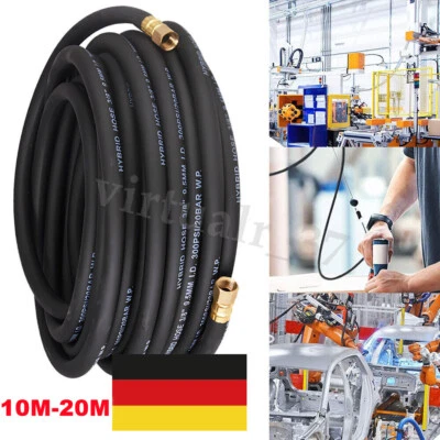 KOVOL 10-20m GUMMI-Druckluftschlauch für Kompressor Luftschlauch Kompressorschlauch DE