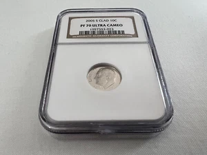 2005-S CLAD ROOSEVELT DIME NGC PF70 U.C. "BROWN LABEL "TOP POP" - Bild 1 von 4