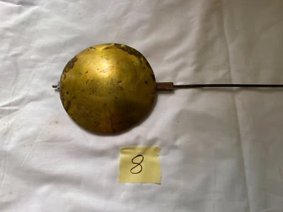 early Brass Antique Grandfather/ Longcase Clock Pendulum rod slide and bob only - Image 1 of 4