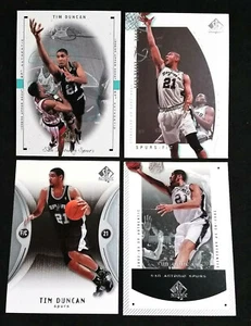 TIM DUNCAN SP AUTHENTIC (4) CARD PREMIUM BRAND LOT - SPURS, 2020 HOF - Picture 1 of 4