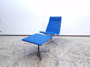 Hermann Miller Vitra Eames EA 116 Designersessel Stuhl Besucherstuhl Leder Blau - Bild 1 von 11