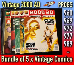 2000 AD 5 x Comic Bundle: Progs 960 969 972 977 & 989 Vintage Used 1990s #2AD7 - Imagen 1 de 6