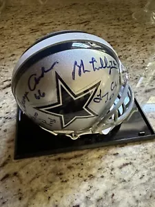 DOOMSDAY DEFENSE - LILLY, COLE, PUGH, ANDRIE signed mini helmet DALLAS COWBOYS - Picture 1 of 8