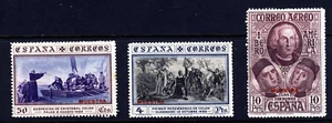 SPAIN 1930 Columbus Issue SPECIMEN (MUESTRA) OVERPRINTS SG 604, 606 & 607 MINT - Picture 1 of 2