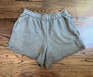 Aerie pantaloncino donna French Terry verde oliva tg. S tasche loungewear - Foto 1 di 7