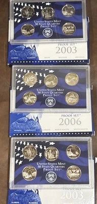 Liquidation 3 Asst US State Proof Sets. Two 2003, + 2006 OGP. As Shown CLM33 - Image 1 of 4