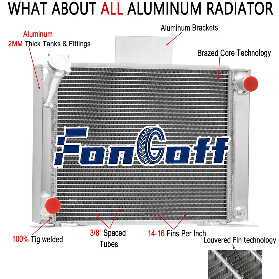For 1983~1994 Ford Ranger Pickup 2.8L 4.0L UPGRADED MT 4-Core Aluminum Radiator - Imagem 1 de 4