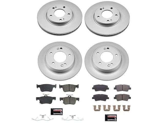 Kit de pastillas de freno delanteras y traseras y rotor para 22 Kia Soul turboalimentado JR86W3 Foto 1 de 1