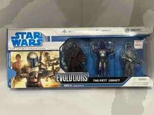 Star Wars Evolutions The Fett Legacy 2008 Actionfigur 3er Set Hasbro MIB - Bild 1 von 8