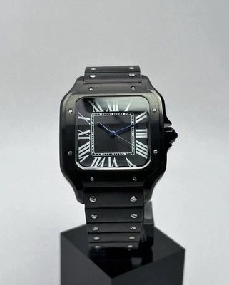 Seikmod Santor Noir | NH35 Aut | Black Steel | Roman Dial | Sapphire | 39mm - Bild 1 von 4