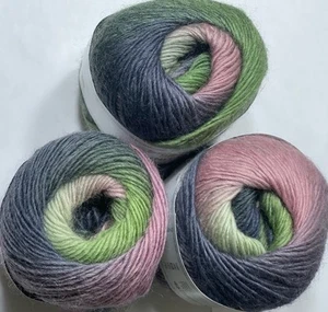 Job lot knitting crochet yarn 3x Ball SIMIB 100% Pure Wool Rainbow Yarn KL1299 - Picture 1 of 4